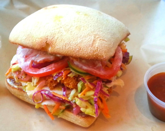 Not so fried chicken sandwich