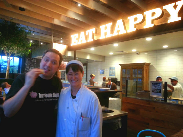 Tom with Chef Judy, Executive Chef and Partner of Medocino Farms