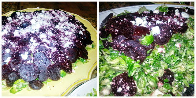 Cooking Techniques and Recipes with Olive Oil Mediterranean -Baby Beets and Brussels Sprouts Salad