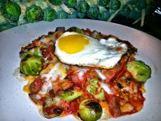 Pizza Sprouts Recipe Plated