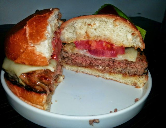 Boathouse Collective Burger Split Open