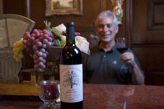 Hamilton Oaks - Bottle with Owner in background