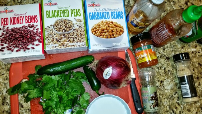 Bean Salad Recipe Mise en Place