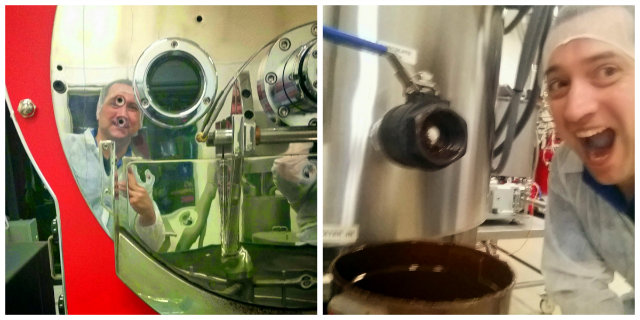 ChocXO factory tour with clean room gear