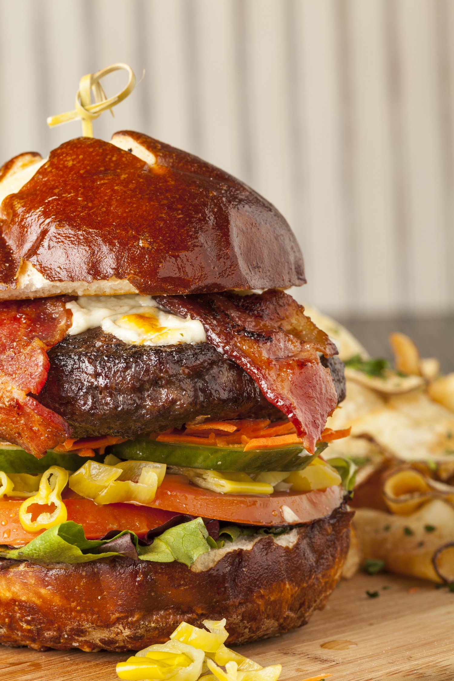 3/4 pound Sizln Kobe Burger, customized from BLK Burgrz