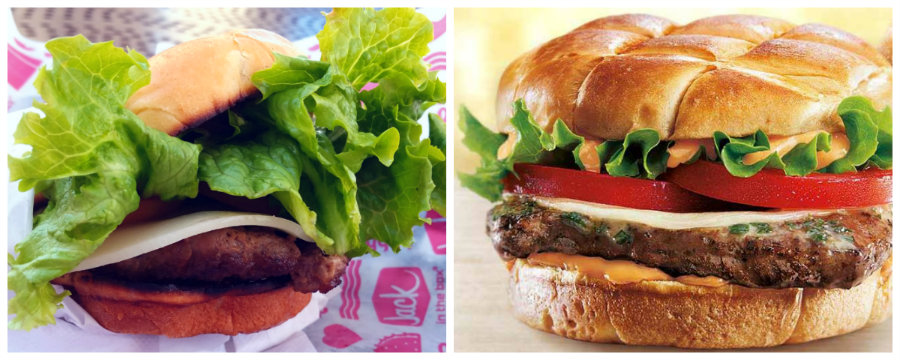 Buttery Jack Advertisement versus actual