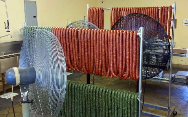 Ochoa's Chorizo Store - Air Drying out Chorizo