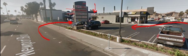 Slapfish Newport Beach is located between Newport and Balboa Blvd.