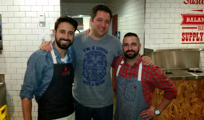 Tom with Andrew Gruel and Chef Anthony