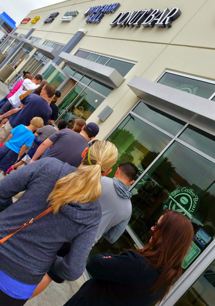OC Donut Bar line at 8am on Saturday