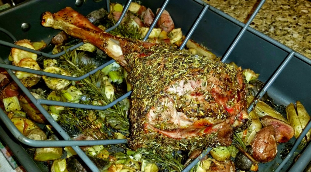 Spring Leg of Lamb Recipe - Out of the oven