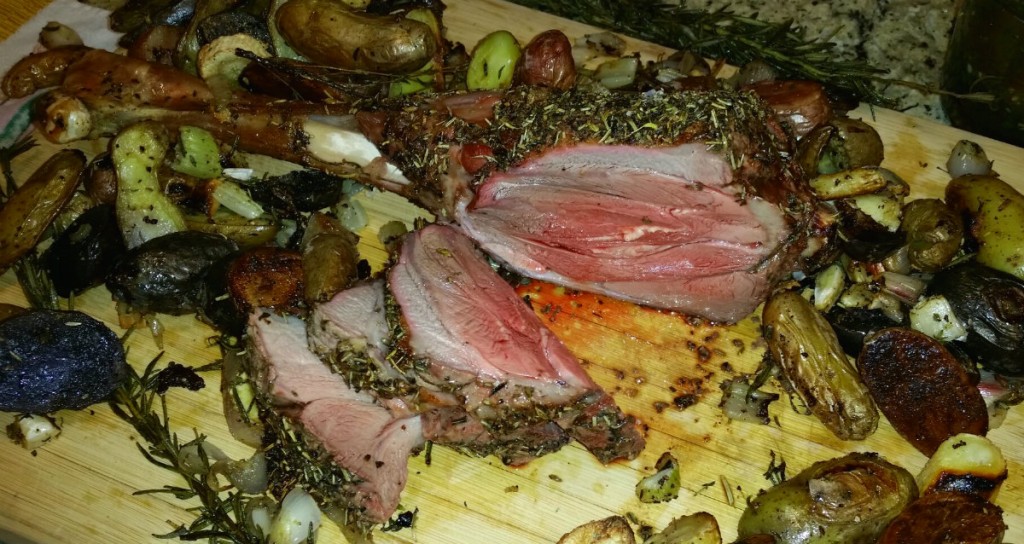 Spring Leg of Lamb Recipe - Slice at the table