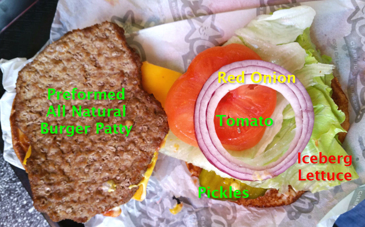 carl's jr all natural burger anatomy meat and veges