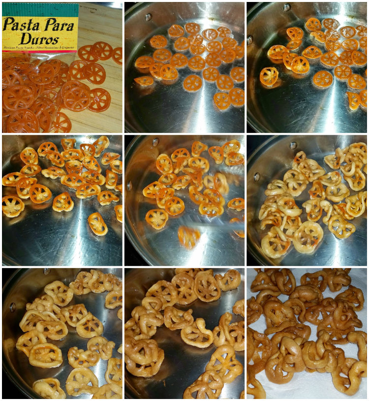 Pasta Para Duros Chips - Deep Frying Steps