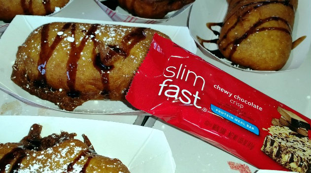 OC Fair Food 2015 Deep Fried Slim Fast Bar from Chicken Charlies OC Fair Food 2015 Deep Fried Slim Fast Bar from Chicken Charlies