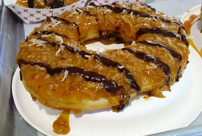 OC Fair Food 2015 Samoa Donut from Texas Donuts OC Fair Food 2015 Samoa Donut from Texas Donuts