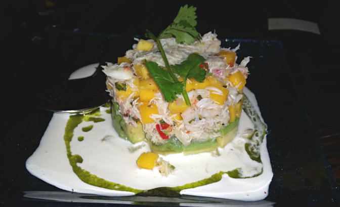 Sol Baja Seafood menu Baja Blue Crab Stack