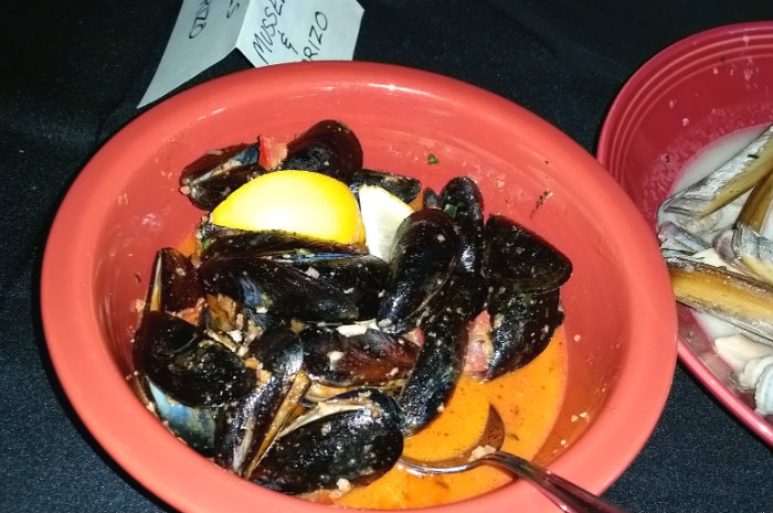 Sol Baja Seafood menu Chorizo and Mussels