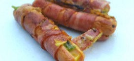 Recipe – Bacon Wrapped Hatch Chile Cheese Stuffed Hot Dog