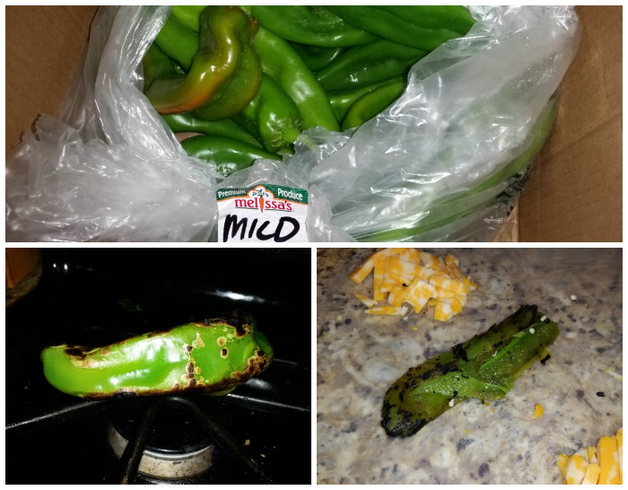 Roast, Char, Skin and deseed the Hatch Chile