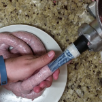 How to make homemade bratwurst using a meat grinder